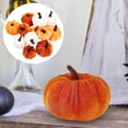 thumbnail image 1 of Puntoco Calabaza de Halloween 6 piezas de calabazas artificiales de tela de espuma de terciopelo sintético para Halloween y Acción de Gracias, 1 of 5