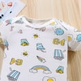 thumbnail image 4 of CAUYDY Boy Clothes for Infant Preemie Short Sleeve Jumpsuit for Girl Newborn One-Pieces 0 3 6 9 12 18 24 Months Spring Summer Baby Sleepwear Sizes 9-12 Months,White, 4 of 5