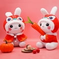 thumbnail image 4 of Poupée du Nouvel An Mignonne Rabbit Rouge Poupée Pulsh Jouets Jouet en Peluche 20cm/8 Po Cadeaux pour Garçons et Filles Nouvel An, 4 of 14