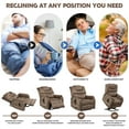 thumbnail image 4 of Oversized Recliner Chair for Adults, Double Power Recliner Chair with Heat Therapy and Massage, Living Room Single Sofa Seat 180 Degrees Lying Flat Recliner Electric Lounge Chair, Beige Brown, 4 of 13