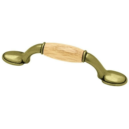 - Antique Brass Pull w/ Oak Center 3