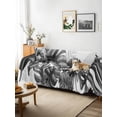 thumbnail image 3 of Grey Black Leaves Couch Cover, Summer Botanical Watercolor Leaf Sofa Cover Blanket for Loveseat Couches, Sectional Sofa Slipcover Furniture Protector for Living Room Bedroom 71''x118'', 3 of 9