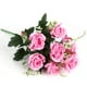 thumbnail image 1 of Ramo artificial, flores de rosas artificiales, rosas artificiales falsas, instalación sin esfuerzo, 1 of 8