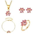 thumbnail image 2 of WREESH Ensemble de Quatre Pièces Mode Dames Collier et Boucles d'Oreilles Patte de Chat Dessin Animé Mignon, 2 of 9