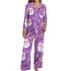 thumbnail image 3 of Puyaiuu Women 2 Piece Christmas Satin Pajama Set Cute Print Long Shirt Loose Shorts Matching Set Loungewear Gift, 3 of 5