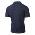 thumbnail image 6 of KeShDi Summer Tshirts Shirts Men's Solid Color Short Sleeved Lapel Casual Fashion Top Fake Two-piece T-shirt Navy L, 6 of 9