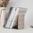 thumbnail image 6 of Lsque Rainbow Flowers Printed Wood Bookends,Non-Skid Bookend for Shelves,Heavy Duty Support Bookends,Non-Slip Foam Pads for Office, Home, and Library,1 Pair, 6 of 8