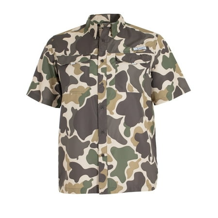 Habit Men s UPF+40 UV Protection Short Sleeve Fishing Shirt Camo 3XL