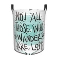 thumbnail image 2 of Goofa Not All Who Wander Are Lost1 Printed Circular Hamper,Laundry Basket with Handles,Storage Baskets Foldable,Large Capacity Laundry Hamper-Small, 2 of 8