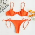 thumbnail image 2 of zuwimk Bikini Sets for Women,Womens 2 Piece Swimsuits Triangle Halter Thong Bikini Set Butterfly Bathing Suits Orange,L, 2 of 3