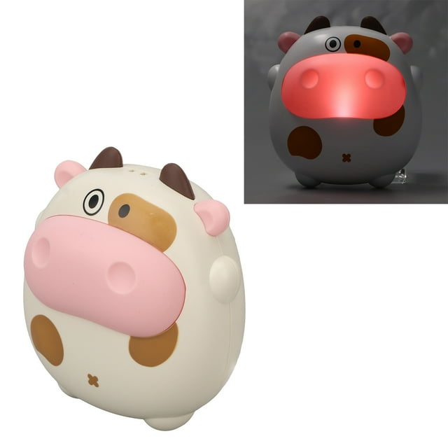 Silicone Electric Mini Hand Warmer, Electric Hand Heater USB Night Light Heater 2 Levels Cartoon Cow Hand Warmer Fast Heating
