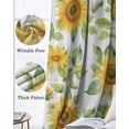 thumbnail image 3 of Sunflower Blackout Curtains for Bedroom Living Room Darkening Curtains 84 Inch Length 2 Panels Set Watercolor Summer Botanical Pastoral Window Curtain Window Treatment Grommet Drapes 42"x84", 3 of 9