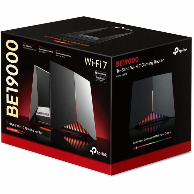 TP-Link, Wi-Fi 7 Gaming Router, BE19000 Tri-Band, 12-Stream 19
