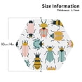 thumbnail image 2 of Sigee Colorful Insects for Water-Resistant, Heat-Resistant, Non-Slip Leather Coasters Set, Ideal for Coffee Table, Office, Bar, Home Decor-Hexagon, 2 of 6