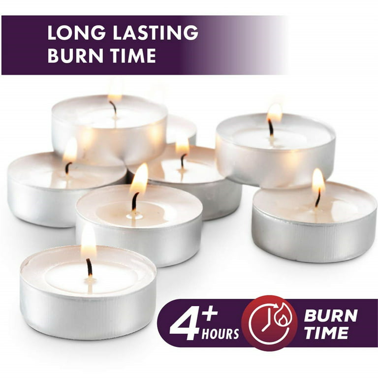 10 Pack Tea Candles Wedding Party and Home Decoration Votive Parties  Tealight Small Wishing Bulk with 1.5-2 Hours Extended Burn Time Mini for  Birthday