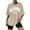 Beige, variant on TIANZEN Women's Printed Round Neck Drop Shoulder T Shirt Top Long Sleeve Compression Shirts for Women Long Sleeve Shirt Women Size Small Womens Tops
