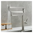 thumbnail image 3 of Brass Folding Kitchen Faucet Double Joint Swing Arms Hot & Cold Water Three Section Extension Sink Faucet Dual Functions Tap ,Easy Opearte, 3 of 7