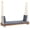 Yellow + Gray, variant on GTSABWAY 63 Inch with Cushion and Pillows Acacia Wood Hanging Porch Swing Bench Heavy Duty 400lbs Capacity for Patio Garden Backyard Black