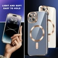 thumbnail image 6 of for iPhone 14 Pro Case,[Compatible with Magsafe],[10 FT Military Grade Drop Protection][Anti Yellowing] Slim Soft TPU Luxury Protective Phone Case for iPhone 14 Pro -Light Blue 8-IP14p-01, 6 of 12