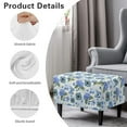 thumbnail image 6 of Xixirimido Butterfly Mandala Hydrangea Floral Pattern Stretch Ottoman Cover Rectangle Footstool Slipcover Folding Storage Stool Protector Nonslip Footrest Ottoman Cover with Elastic Bottom, Small, 6 of 7