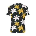 thumbnail image 3 of Rocae Lilies Flowers for Breathable Men's Baseball T-Shirt Fashionable Casual Baseball Jersey, Moisture-wicking Sportswear Small, 3 of 9