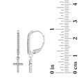 thumbnail image 2 of Sterling Silver and Genuine Diamond 1/10 cttw Cross Drop Earring, 2 of 4