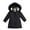 Black, variant on REDARER Girls Winter Padded Coat, Trim Down Jacket for Kids, Cozy Warm Outerwear for Cold Weather,Size:6-7 Years