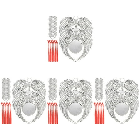 

NUOLUX 24 pcs Angel Wing Design Xmas Sublimation Pendants Xmas Hanging Ornaments Xmas Decoration