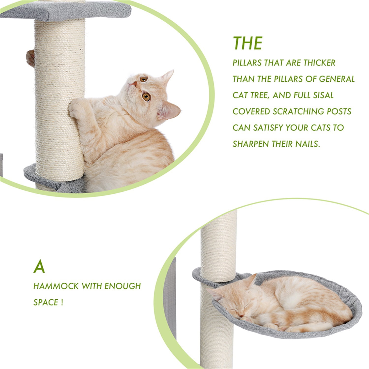 Pefilos Cat Tree Cat Tower for Indoor Cats 61'' Modern Wood Cat Condo for Adult Cats with Scratching Post for Large Cats Climbing, Multi-Level Tall Cat Tower Tree House, Gray Pefilos Cat Tree Cat Tower for Indoor Cats 61'' Modern Wood Cat Condo for Adult Cats with Scratching Post for Large Cats Climbing, Multi-Level Tall Cat Tower Tree House, Gray