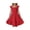 Red, variant on CCRFTGI Dresses for Children Girls Size 10-12 Casual Flutter Sleeve Spring Summer A Line Swing Dress Square Neck Beach Holiday Girls Fashion Dresses Green 12-13 Years