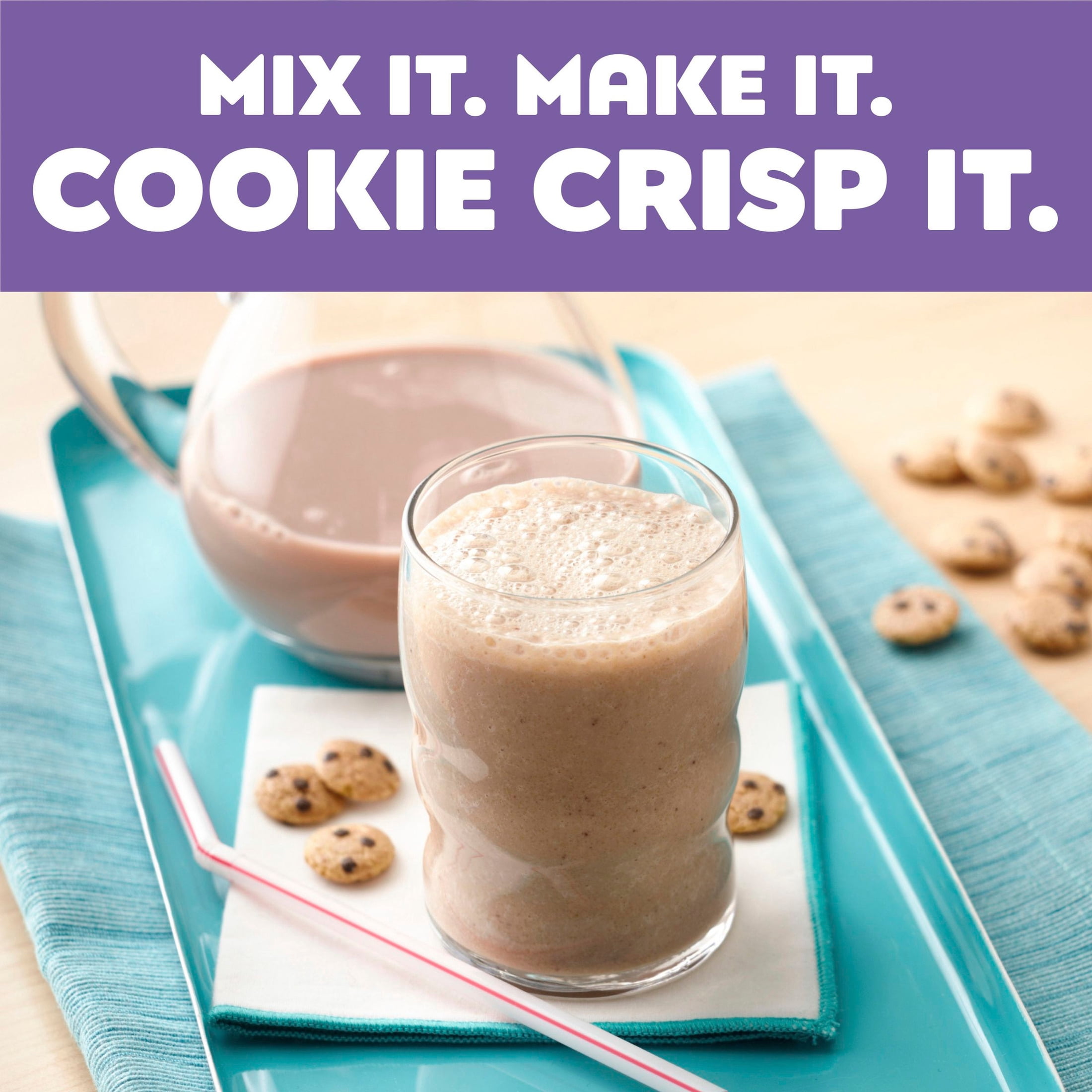 Cookie Crisp Cereal, Chocolate Chip Cookie Taste, Made with Whole Grain, Value Bag, 35 oz