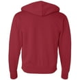 thumbnail image 2 of Independent Trading Co. Unisex Lightweight Full-Zip Hooded Sweatshirt, XL, Red, 2 of 3