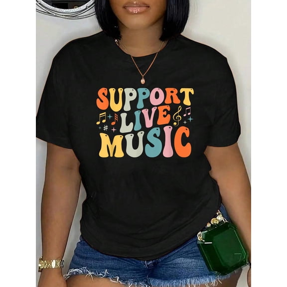 Support Live Music, Musicians Concertgoers Music Lovers T-Shirt