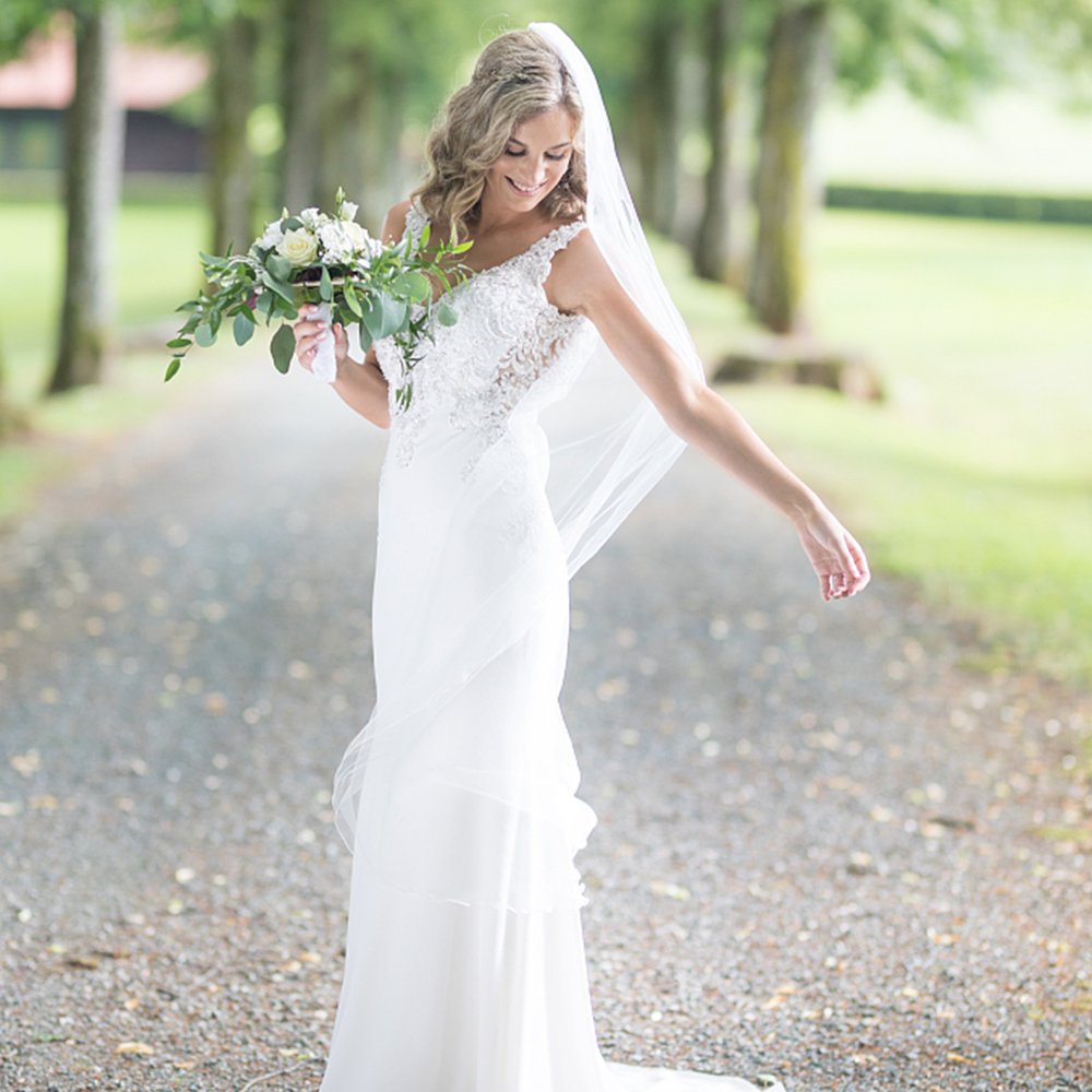 Porte-bouquet De Mariée Toyvian - Hémisphère Mousse 15cm + Dentelle - Support Fleurs Artificielles