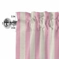 thumbnail image 3 of Window Valance for Kitchen,Summer Coconut Flower Rod Pocket Curtain Valances Short Curtains Drapes Panel,Vintage Pink Stripe Ocean Conch Window Treatment Topper for Living Room Bathroom Bedroom Home, 3 of 9