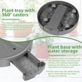 thumbnail image 6 of Threns Plant Stand with Wheels 13.2 Inch Rolling Plant Stands with Water Storage Frosted Round Plant Dolly with 360° Casters Loading Capacity 330lbs, 6 of 9
