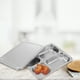 thumbnail image 2 of EeaseMX Bandeja rectangular de acero inoxidable con 4 compartimentos para servir alimentos, 2 of 8