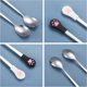 thumbnail image 3 of 2 Pieces Dog Spoon Pet Can Spoon Stainless Steel Pet Food Spoon Claw Spoon For Dog And Food Can, White And Bla, 3 of 4