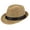 1 - Khaki, variant on Short Brim Fedora Straw Hat for Men Women Classic 1920s Trilby Panama Hat Beach Sun Hat for Summer Casual Travel Gatsby Party - Brown