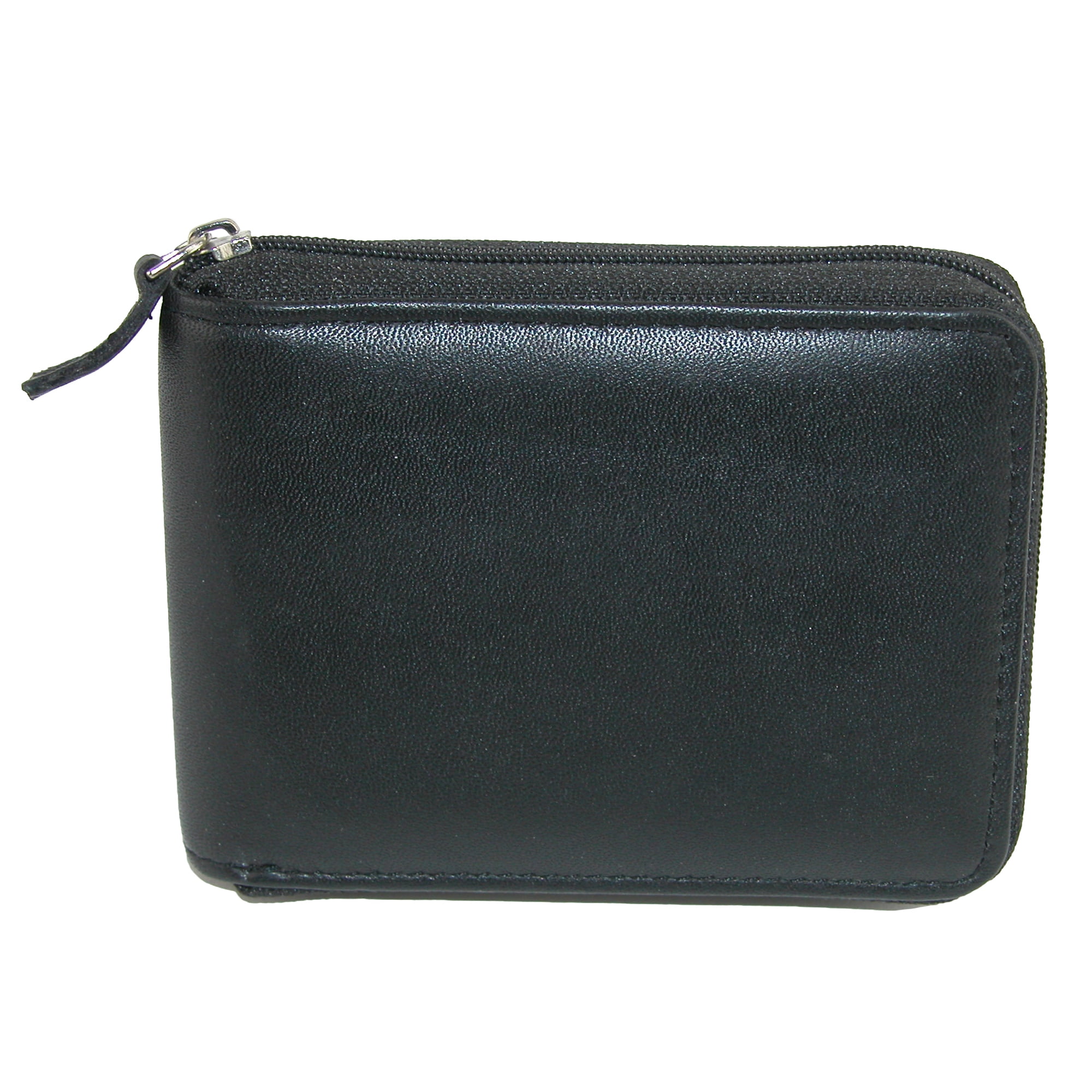 Buxton Men's Emblem Leather RFID Protected ZipAround Wallet with ID