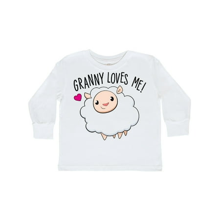 

Inktastic Granny Loves Me- cute sheep Gift Toddler Boy or Toddler Girl Long Sleeve T-Shirt