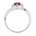 thumbnail image 3 of 10k White Gold Ruby & 1/5 Carat T.W. Diamond Ring, 3 of 3