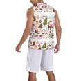 thumbnail image 2 of Naloa Snowflakes Santa Claus Basketball Jersey Reversible Men's Mesh Athletic Sports Shirts Training Practice S-4XLSmall, 2 of 6