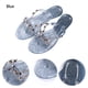 thumbnail image 5 of Diapositivas Sandalias Planas Con Tachuelas Zapatos Lazo Sólido para Mujer, 5 of 8