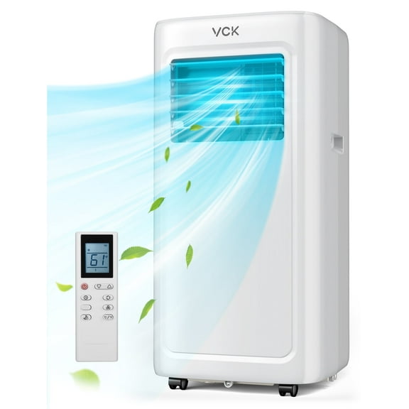 VCK 8000 BTU 350 Sq Ft Portable Air Conditioner with Dehumidifier, White