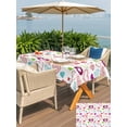 thumbnail image 4 of Outdoor Tablecloth with Umbrella Hole and Zipper, Valentine's Day Rectangle Table Cloth 54x80 Inch Waterproof Tablecloth, Colorful Heart Love Modern Country Picnic Table Cover for Patio Camping, 4 of 7