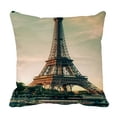 thumbnail image 1 of EREHome Paris Eiffel Tower Pillowcase Home Decor Pillow Cover Case Cushion Two Sides 18x18 Inches, 1 of 3