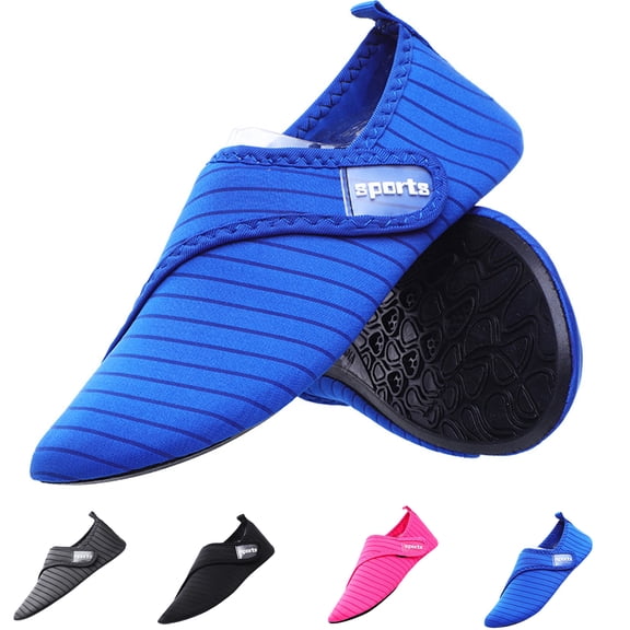 UDAUDU Womens Men Water Sports Shoes Swim Pool Comfortable Water Socks Aqua Swim Socks Diving Snorkeling Running Surfing Sport Shors Quickly Dry Non Slip Slip on 2026 Water Shoes Royal Blue