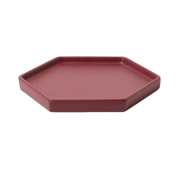 Bandeja de goteo hexagonal for macetas, platillo de cerámica for jardinería en casa y oficina.