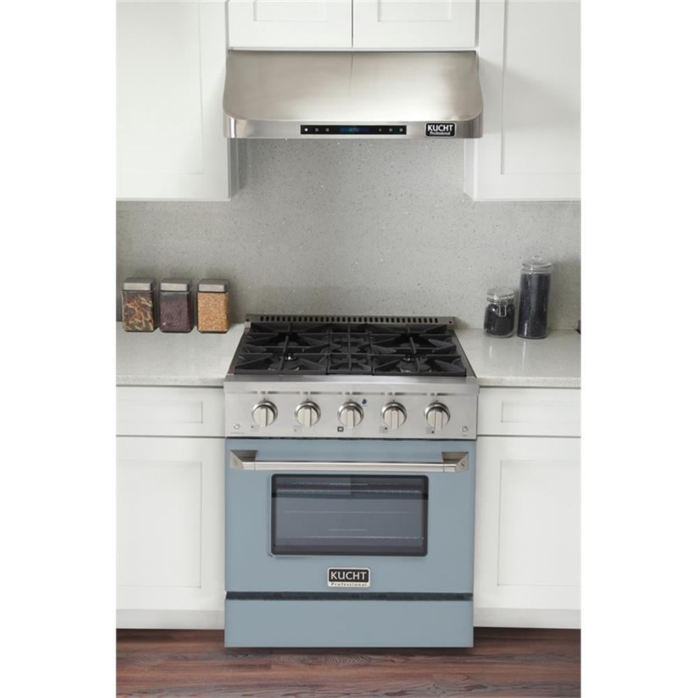 Pemberly Row 30" 4.2 cu. ft. Natural Gas Range w/ Convection Oven in Light Blue